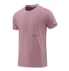 LL-R661 Men Yoga Outfit Gym T shirt Exercise Fitness Wear Sportwear Trainning Basketball Running Ice Silk Shirts Outdoor Tops Short Sleeve Elastic Breathable new