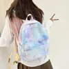 Winter Plush Womens Bag Youth Fashion Versatile Trendy Backpack Large Capacity Lightweight Student Color Schoolbag 240130