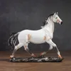 Bronze Horse Resin Sculpture Retro Style Interior Room Table Decoration Animal Statue Figurine Home Cabinet Decor Accessories 240202