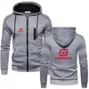 Felpe con cappuccio da uomo Moto GasGas Stampa Moda 2024 Uomo Comodo cotone con cerniera Felpe fitness Cappotto in pile di colore solido