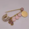 Spilla rosa Baby Pin Islam Strass Gioielli Cuore Corona Spille Spille per matrimonio economico 230920