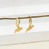 Boucles d'oreilles créoles en argent Sterling 925 pour femmes et filles, bijoux à pampilles en forme d'oiseaux, simples plaqués or, accessoires de fête exquis, cadeau