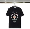 Mode t shirt mens kvinnor designers t-shirts tees 2xl kläder topps mans casual bröst bokstav skjorta lyxkläder gata shorts ärmkläder casablanc tshirts