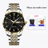 POEDAGAR Hommes Montre En Acier Inoxydable De Qualité Supérieure De Luxe Bouton Poussoir Fermoir Caché Étanche Lumineux Date Semaine Sport Montres 240122