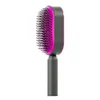 Womens self-cleaning brush one click cleaning hair loss massage scalp comb anti-static hair brush straight A6U4 230208