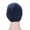 Roupas étnicas Twist Knot Mulheres Muçulmanas Hijab Chemo Cap Bonnet Chapéu Interno Turbante Câncer Perda de Cabelo Gorros Cor Sólida Headwrap Scarf