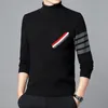 Herren Winterkleidung Strickpullover Hohes Revers Lose Jugendmode Urban Europäisch Amerikanisch Einfach Südkorea Trend Pullover 240130