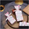 Gift Wrap 10Pcs Creative Favor Box With Pearl Ribbon Paper Packaging Boxes Party Decor Chocolate Candy Drop Delivery Home Garden Festi Ot1Cd