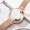 Naviforce Rose Gold Women's Luxury Wrist Watch Quartz Steel Band Waterproof OriginalCloof Elegant Watch Famale Relogio Feminino 240131