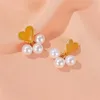 Dangle Earrings Korean White Arcylic Long Flower Petal Drop for Women 2024かわいい甘い不規則なタッセルトレンディな宝石ギフト