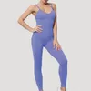 Women's Pants Elegant Slim Sexy Tank Top And Jumpsuit Women Fashion Sporty High-waist Solid Yoga Casual Fitness Exercise Trousers 30157