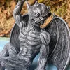 Decorative Figurines Resin Gargoyle Fence Topper Hanger Hanging Garden Statue For Patio Porch Decoration Home Decorations Craft Ornament