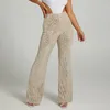 Pantalons pour femmes printemps décontracté taille haute coupe ajustée minceur Yoga pour les femmes avec robe de poches