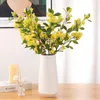 Flores decorativas simuladas ramos de osmanthus amarelo decoração para casa modelo sala fragrância flor artificial atacado acessórios de guirlanda