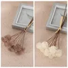 Decorative Flowers Artificial Dandelion Prick Ball Plastic Bouquet Home Decoration Wedding Birthday Gift Fake Flower Arrangement 12Pcs