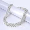 Wholesale Price Rectangle Lock Vvs Moissanite Diamond Cuban Link Chain Iced Out Chocker Men