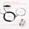 Strand 2pc/set rostfritt stål Infinity Pararmband Matchande attraktionsförhållande armband Justerbar pärlkedja