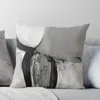 Yastık siyah beyaz gri soyut atma dekoratif kapak kanepe
