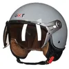 オートバイヘルメットチョッパーバイカーオープンフェイス3/4ビンテージヘルメットハーフレトロスタイルの安全性ライディング