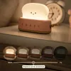 Luzes noturnas LED Crianças Luz Noturna Recarga Bread Maker Night Lights Decor Mood Light Toast Lamp Lâmpadas de Dormir Novidade Iluminação YQ240207