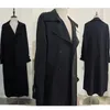 Mäns långa trenchrock fast färg långärmad fritidslagknapp Cardigan Coat Business Cloak Coat S-2XL 240124