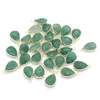 Pendentif Colliers Pierre Naturelle Facettes Vert Aventurine Pendentifs Forme De Goutte D'eau Charmes Pour La Fabrication De Bijoux DIY Boucle D'oreille Collier