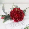 Decorative Flowers 64cm Simulation Two-color Peony Silk Flower Home Living Room Dining Table Vase Decoration Wedding Fake Artificial