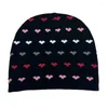 Berets Adult Beanie Winter Ear Protector Hat Teens Jacquard Heart Pattern Cycling