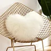 Pillow 2PC Pink Faux Fur Love Heart Throw Case Couch Sofa Bed Decorative Cover Fluffy Luxury Plush Pillowcase Home Decor