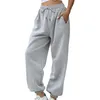 Pantalones de mujer Pantalones de chándal para mujer Joggers entrenamiento pantalones de Yoga de cintura alta con bolsillos Color sólido cordón Casual Harem