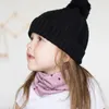 100% laine mérinos doux tricot chapeau bébé garçon filles hiver noir thermique enfants bonnet 240124