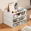 Desktop Cosmetic Kawaii Stationery Storage Box Ins Plastic Drawer Pen Cabinet Office Desk Stackable Organizer 240125