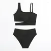 Costumi da bagno da donna 2024 Summer Girl 2 pezzi Bikini Set Adolescente Bambini Costumi da bagno sexy in tinta unita Costume da bagno Bambino Split Beachwear