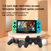 QZT X80 Retro Game Console 7.0 Inch Screen Portable Double Rocker Handheld Game Console Built-in 20000 Classic Games Gift 240124