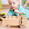 Children's Wooden LED Switch Busy Board Disassembly and Assembly Screws Nuts Tool Car Montessori Early Education Puzzle Toy 240124