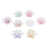 Garden Decorations 1Pc Crystal Lotus Flower Figurine Christmas Home Wedding Decoration Glass Craft Collection Paperweight Table Ornaments