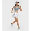 Lu Align Woman Clothing Gym Camisoles LuluYoga Fitness Tanks Sous-vêtements de sport Jogging en plein air Entraînement Crop Top Trois rangées de boucles Soutien-gorge femme Jogger Lemon Lady Gry