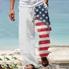 Pantalons pour hommes Hommes Drapeau américain Patriotique pour le 4 juillet Hippie Harem Outdoor Warm Mens Straight Big and Tall Sports M 1