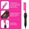 3 in 1 Comb Straightener Electric Hair Straightener Hair Curler Wet Dry Use Hair Flat Irons Heating Comb For Hair 240119