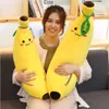 40-100 cm Giant Soft Cartoon Smile Banana Plush Toys Stuffed Fruit Cushion Pillow Creative Girls Valentine's Gift Plush Toy Doll 240122