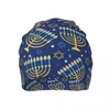 Berets Hanukkah Padrão Unissex Estilo Punk Gorros com Impressão 3D Chapéu para Homens e Mulheres ao Ar Livre