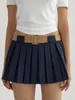 Skirts BOOFEENAA Y2k Sexy Pleated Skirt With Shorts Underneath Streetwear Harajuku Pretty High Waist Mini For Women C92-DI24