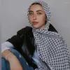 Abbigliamento etnico Sciarpa di chiffon palestinese Hatta Kufiya Scialli popolari Avvolge le donne Grandi sciarpe morbide di Palestina Hijab delle donne musulmane