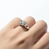 IOGOU 2CT Diamond Solitiare Pierinności zaręczynowe dla kobiet 100% 925 Srebrna srebrna ślubna obrączka Ustawienie 8mm 240124