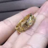 Anello con sigillo in acciaio per gioielli t Vite con diamante pieno femminile v Anello in oro rosa placcato con Ir48