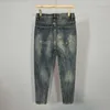 Jeans pour hommes Harajuku Fashion Designer de luxe Vintage Slim Fit Denim pour printemps automne tenue décontractée vêtements rétro hommes