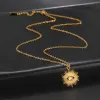 Turkiska onda ögonhänge halsband kvinnor 14k gul guld färg amulett halskedjor choker smycken valentiner dag gåva