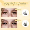 Quewel Diy Lashes Extension Kit 144Pcs Lash Clusters with 72h Long Lasting Bond and Seal Lash Remover Golden Tweezer Easy Apply 240119