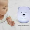 Nattlampor Animal Lamp Silicone Bear Dog Fox RGB LED Night Light Touch Sensor Batteridriven sänglampa för barn Baby YQ240207