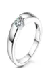 45mm Hearts and Arrows Cubic Zirconia Wedding Ring White Rose Gold Plated CZ Diamond Classical Finger Ring R4001559095